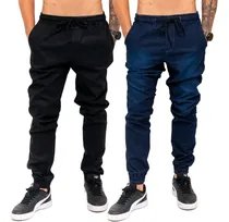 Comprar Kit 2 Calças Jeans Camuflada Masculina Jogger C\u002F Punho Lycra