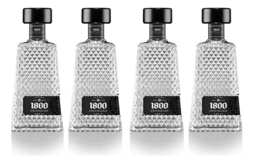Pack De 4 Tequila 1800 Añejo Cristalino 700ml