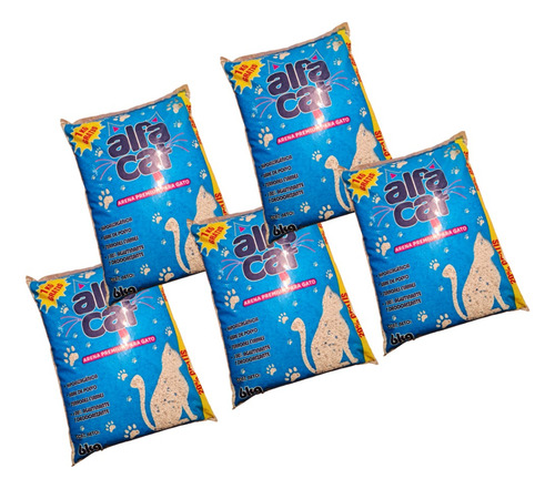 Alfacat 30kg (5 Bolsas De 6kg) Arena Sanitaria Aglutinante