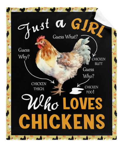 La Manta Just A Girl Who Loves Chickens Te Ofrece Comodidad,