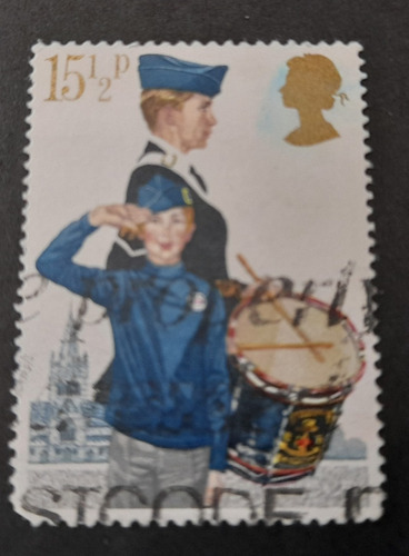 Sello Postal Gran Bretaña - 75 Aniversario De Los Boy Scout 