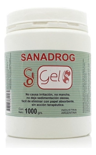  Sanadrog Gel Corporal Neutro Incoloro Pote 1000gr