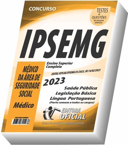 Apostila Ipsemg - Médico Da Área De Seguridade Social - Parte Comum Aos Cargos - Frete Grátis !