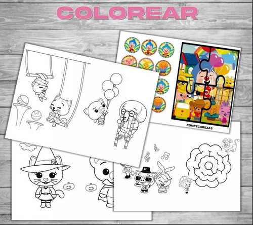 Kit Para Colorear Editable Para Imprimir De Plim Plim Rosa