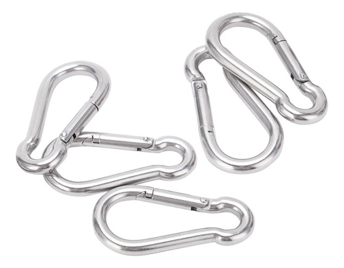 Clip De Mosquetón Spring Snap Hook, 5 Piezas, 80 Mm, Acero I