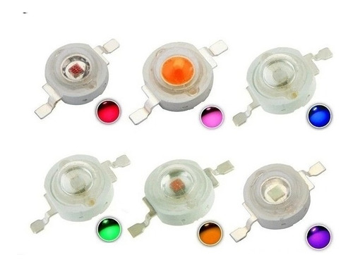 Led 1w 3v Alta Potencia Colores Luz Lampara Reflector Supli