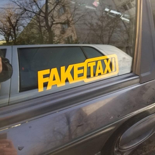 Sticker Calcomania Estampa Faketaxi Chica