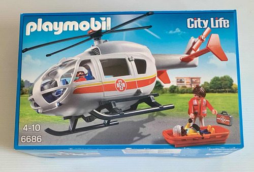 Playmobil 6686 Helicóptero Rescate Ambulancia