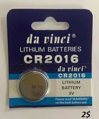 Pila Bateria Cr2016 3v Pc Sl 