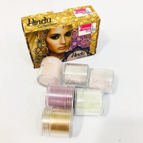 Gama 6 Acrílicos, A , Uñas Esculturales Fantasy Nails Color Hindu