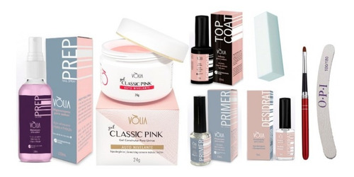 Kit Completo Vólia- Gel + Prep + Desidrat + Primer +top Coat