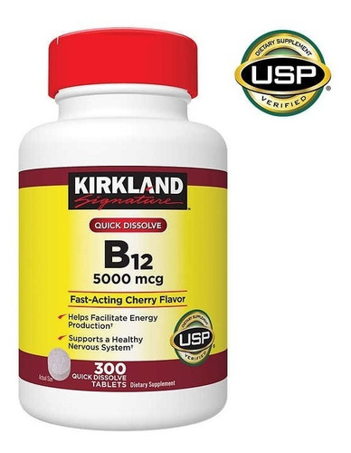 Vitamina Sublingual B12 De 5000 Mcg Marca Kirkland De Eeuu
