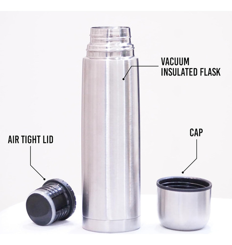Termo De Acero Inoxidable | Bpa Libre, Triple Pared | 500 Ml