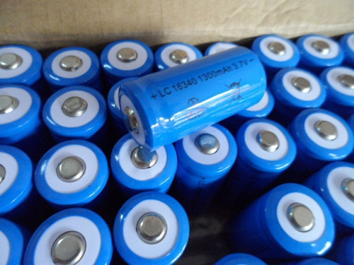 16340 Cr123 Bateria Litio 3,7v 1300ma-h Pack 2 Unidades