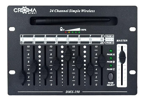 Mesa Iluminação Dmx 24 Canais Croma Efekt Cromacontr114