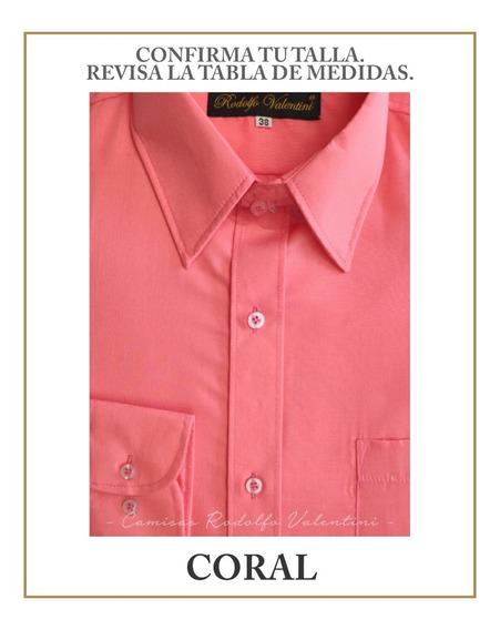 Camisas Formal para Hombre Coral| San Valentín | MercadoLibre