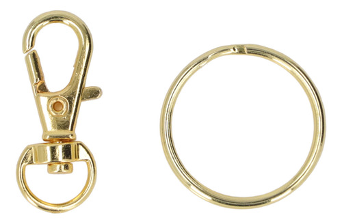Chaveiros, 100 Peças, Fecho Dourado, Garra De Lagosta, Metal