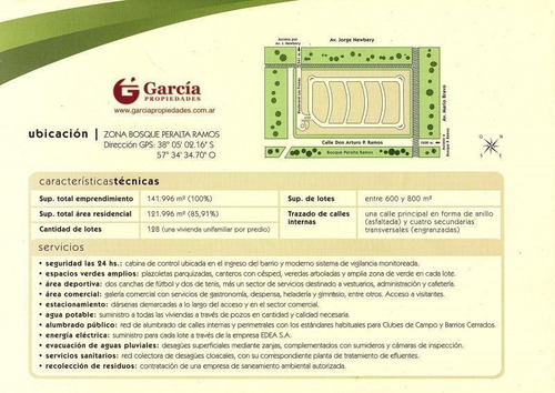 Lote 67 - Las Prunas - Sup: 602 Mts