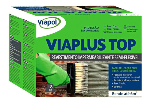 Revestimento Impermeabilizante Viaplus Top 1000 18 Kg Viapol