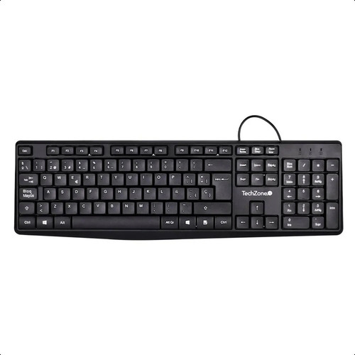 Teclado Alámbrico Techzone Tzactca04 Qwerty Español