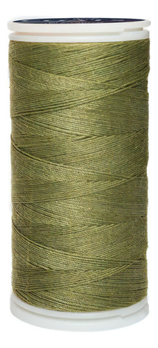 Caja 12 Pzas Hilo Coats Poliéster Liso 3 Cabos Fibra Corta Color T6980-0420 Verde Olivo