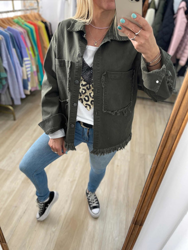 Imagen 5 de 10 de Campera Oversize Camisaco Gabardina Mujer The Big Shop