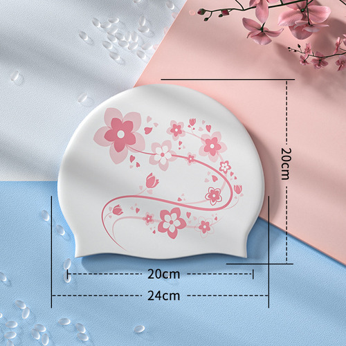 Gorro De Natación De Silicona Impermeable Para Cabello Largo