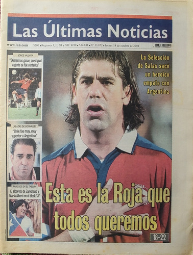 Diario Las Últimas Noticias 2004 Salas  Empate En Argent(d7 