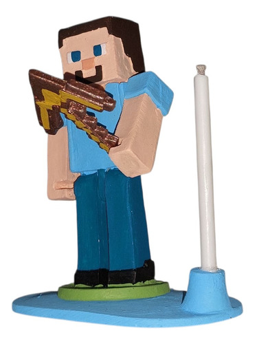 Portavela Pastel .:: Minecraft Steve V1 ::. Multicolor