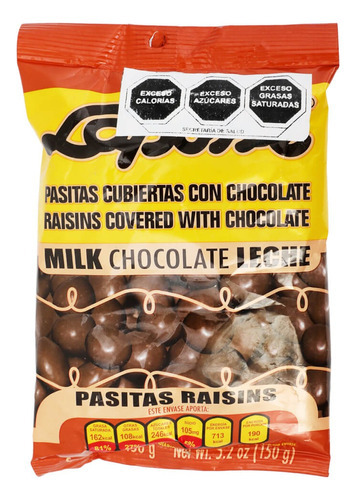 2 Pack Pasitas Cubiertas Con Chocolate Laposse 150