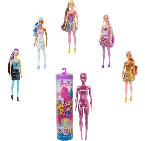 Muñeca Barbie Color Reveal Con 7 Sorpresas-tapa Violeta Orig