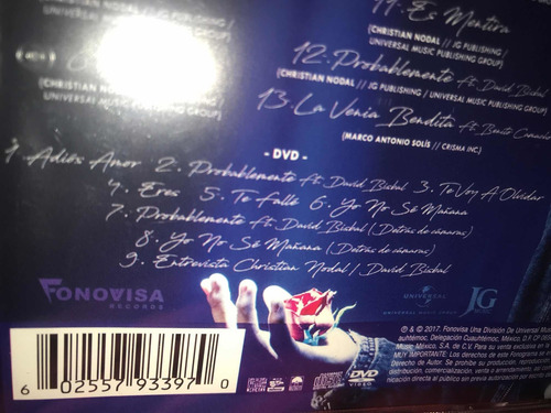 Christian Nodal Cd + Dvd Me Deje Llevar New Sellado (Usado)