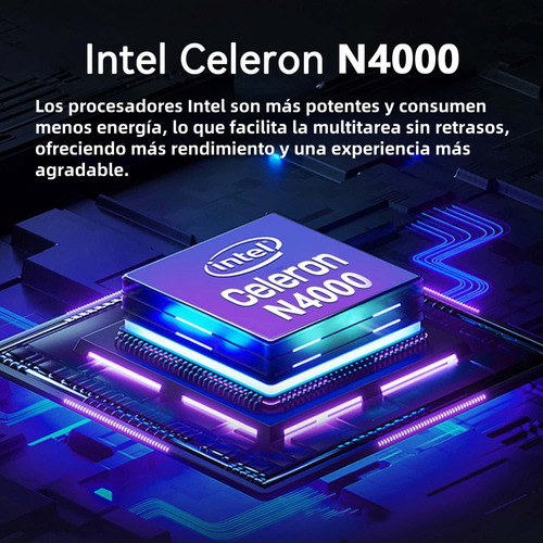 Laptop N4000 4 Núcleos 8gb Ram 512gb Ssd Panel De 15.6 Fhd