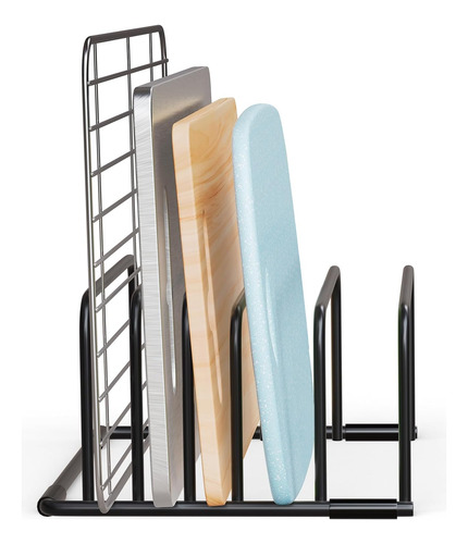 Rack Organizador Tapas Ollas Expandible Cocina Sartén Negro