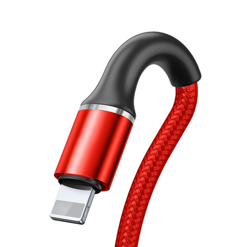 Cable Carga Rapida Usb-a A Lightning 1m Baseus Para iPhone Color Rojo