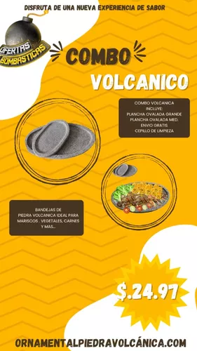 Piedra Volcánica para asados - ORNAMENTAL