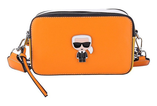 Eaeovni Bolso Bandolera De Cuero Karl Lagerfeld Nuevo [u]