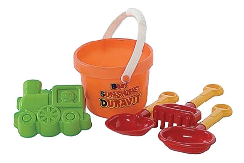 Juego Playa Duravit 526 Balde Pala Rastrillo Colador Y Molde