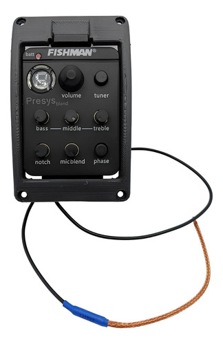 Kit Captador + Adaptador Fishman Para Preamp Cr-t 3t Crafter Cor Preto