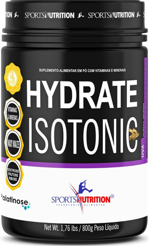 Hydrate Isotonic - Isotônico Natural O Melhor - 800g