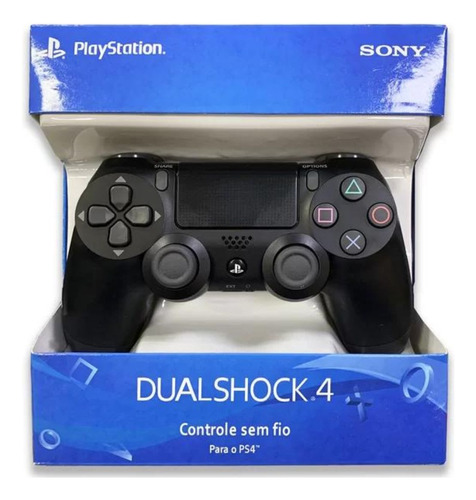Controle Joystick Sem Fio Dualshock Preto Oficial Sony Nf-e