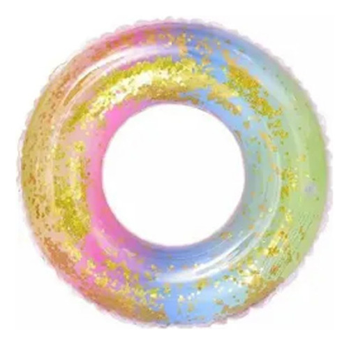 Boia Circular Glitter 60cm Praia Piscina Banho Verão