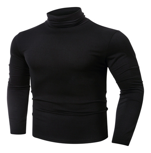Camiseta De Manga Larga Con Cuello Alto Y Cuello Alto Para H