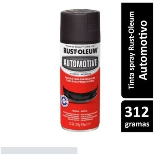 Tinta Spray Para Pintura De Para-choque Preto Bumper 418ml