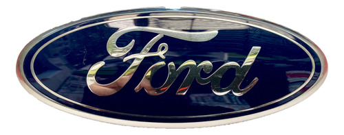 Emblema Ford Original 17.5cm X 7cm Con Base De Rayas