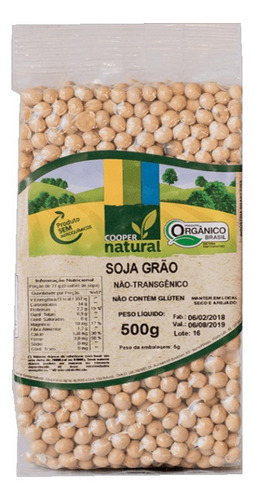 Kit 3x: Soja Em Grãos Orgânico Coopernatural 500g