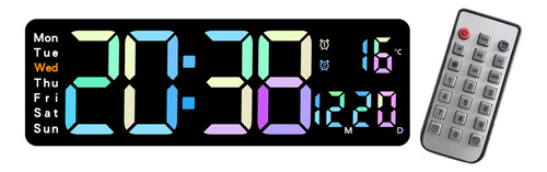 Reloj Despertador Digital Dst Pantalla Led Colorida Para