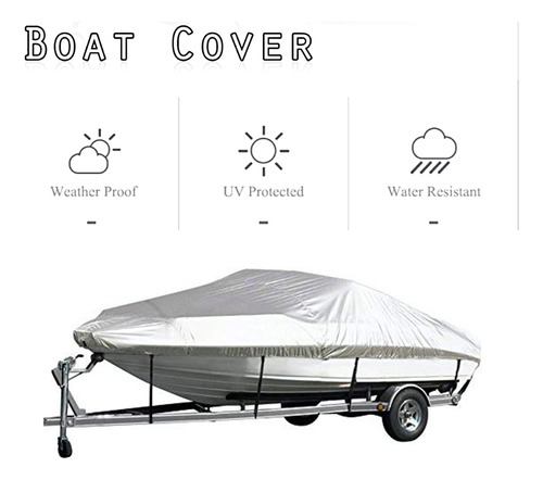 Capa De Barco Prateada Para Barcos Com Casco Em V E Baixo De