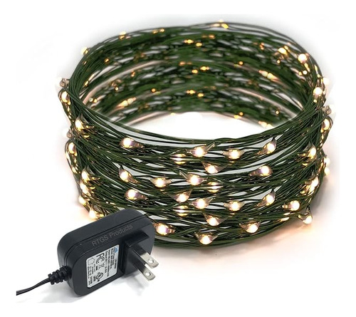 Cadena De 100 Luces Led De Color Blanco Calido Enchufables E