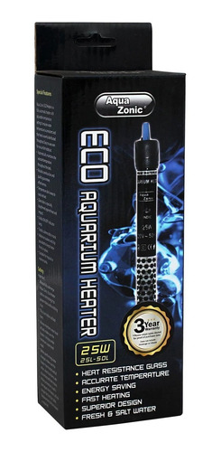 Imagen 1 de 9 de Calefactor Calentador Acuario Aquazonic 25w Pecera Sumergibl